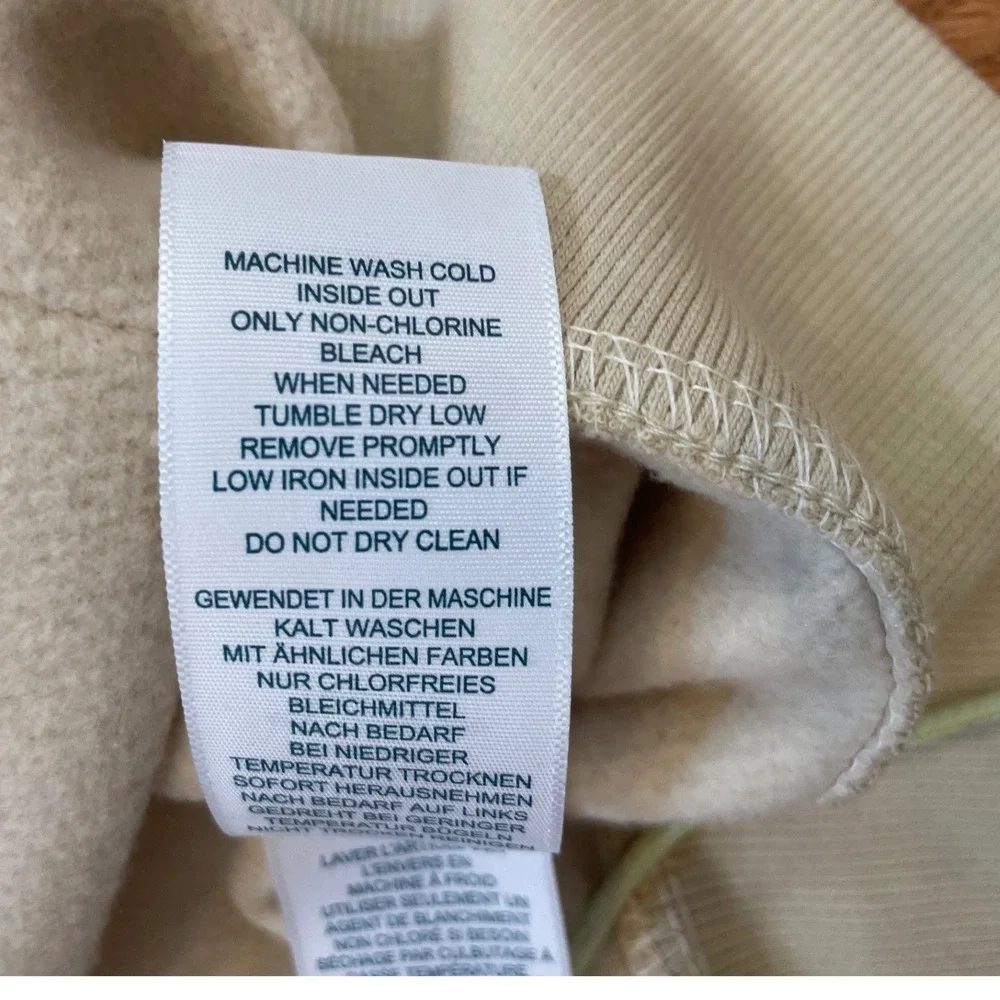 True Religion Zip Hoodie Mens XL Fog Beige College Logo Y2K Streetwear New